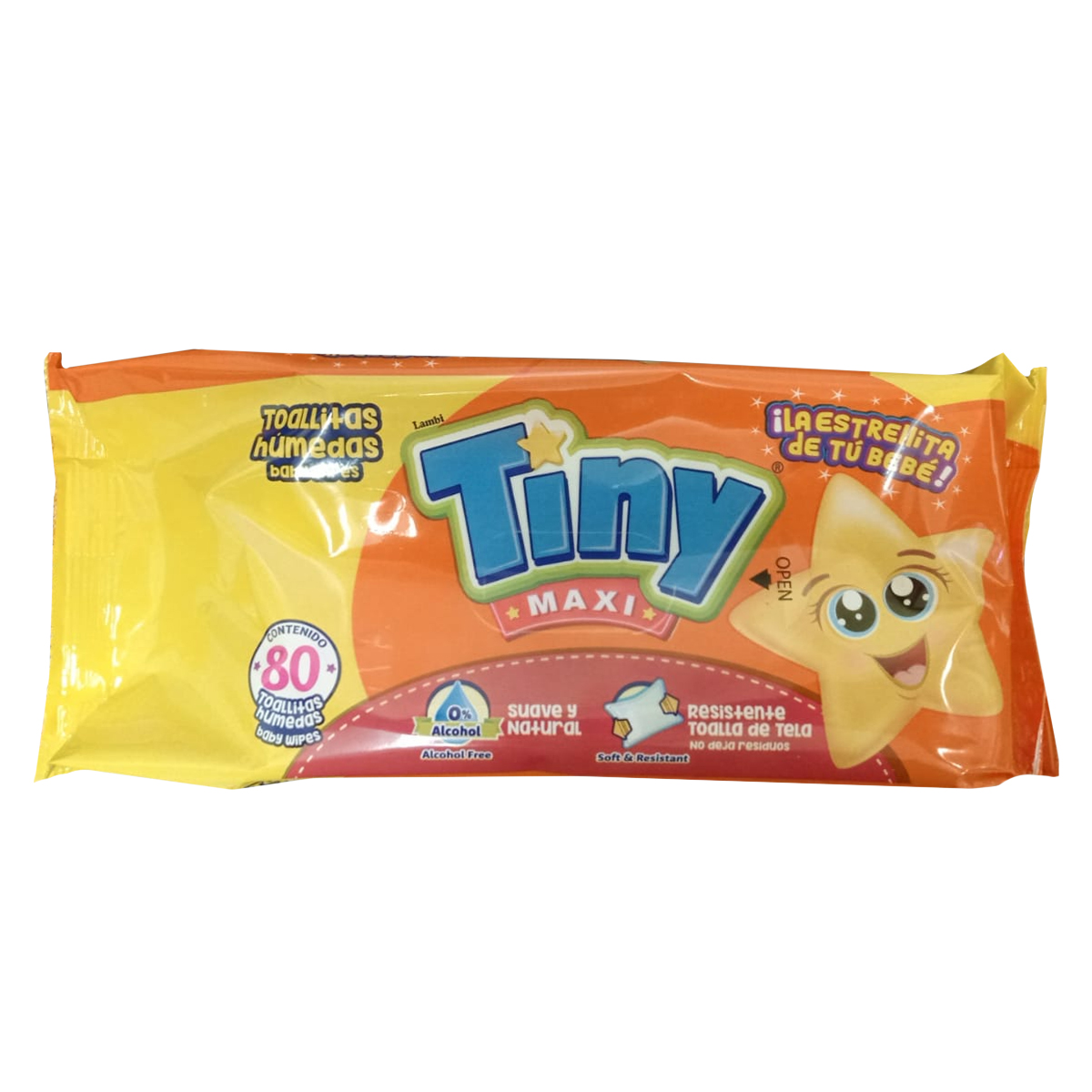 Toallitas Húmedas Tiny Maxi 80pz