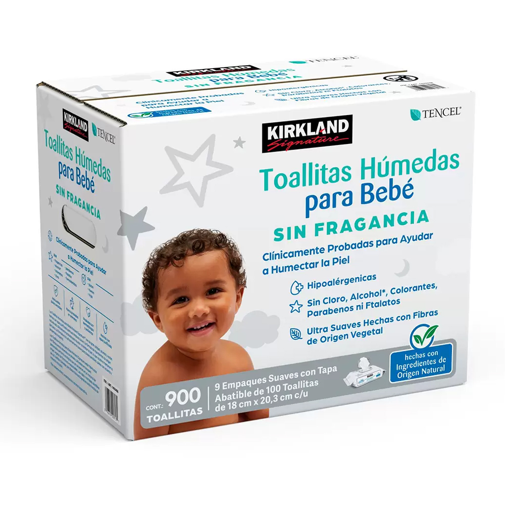Toallitas Humedas para Bebe 900 Pzs Kirkland Signature