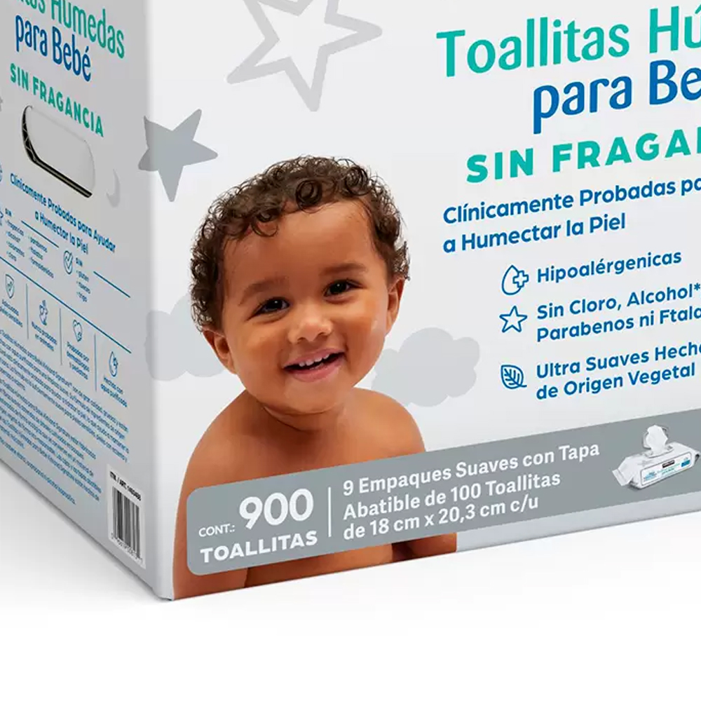 Foto 3 pulgar | Toallitas Humedas para Bebe 900 Pzs Kirkland Signature