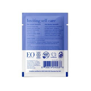 Foto 3 | Toallitas Desodorantes Eo Natural French Lavender 72 Toallitas - Venta Internacional.
