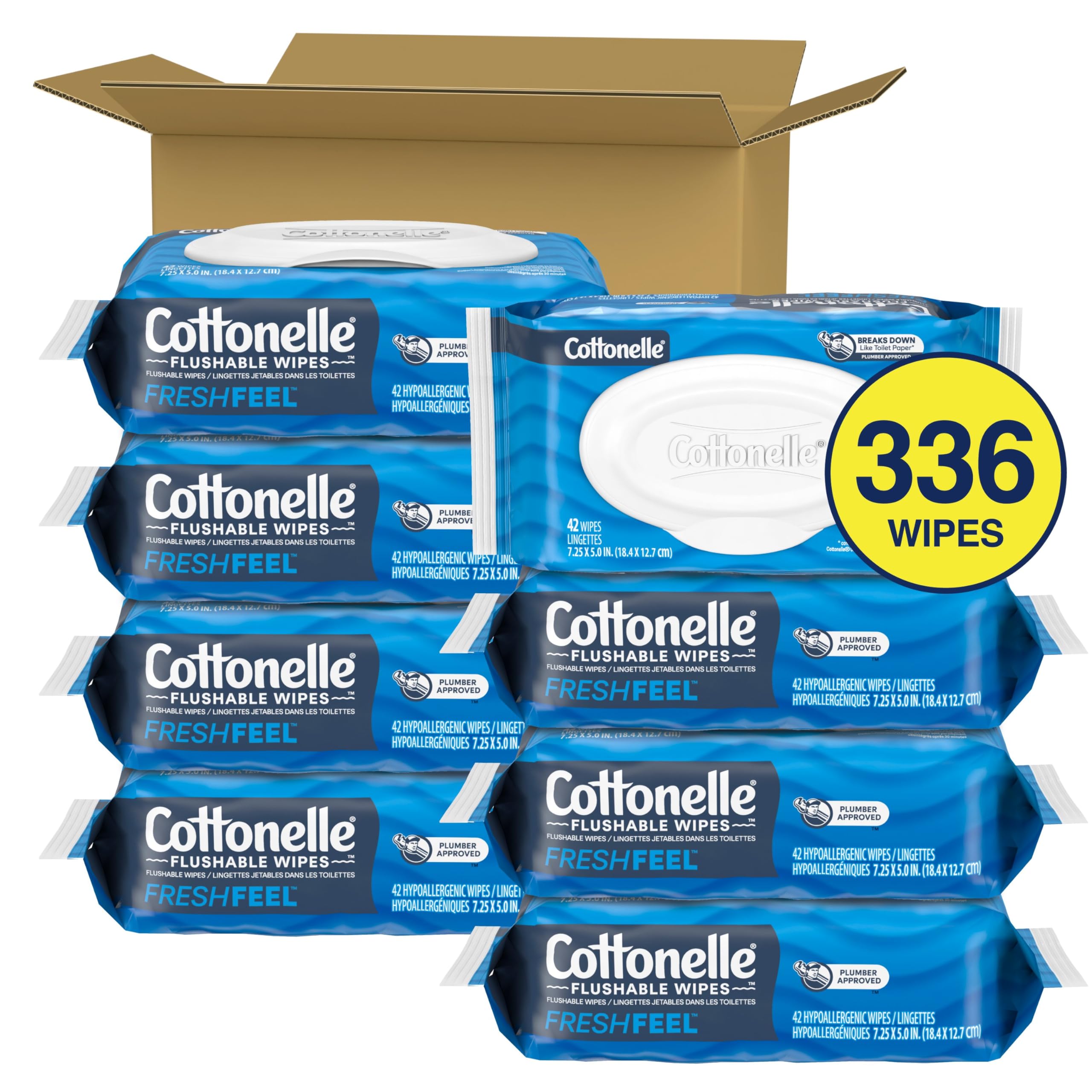 Foto 3 pulgar | Toallitas Húmedas Desechables Cottonelle Fresh Feel 336 - Venta Internacional.
