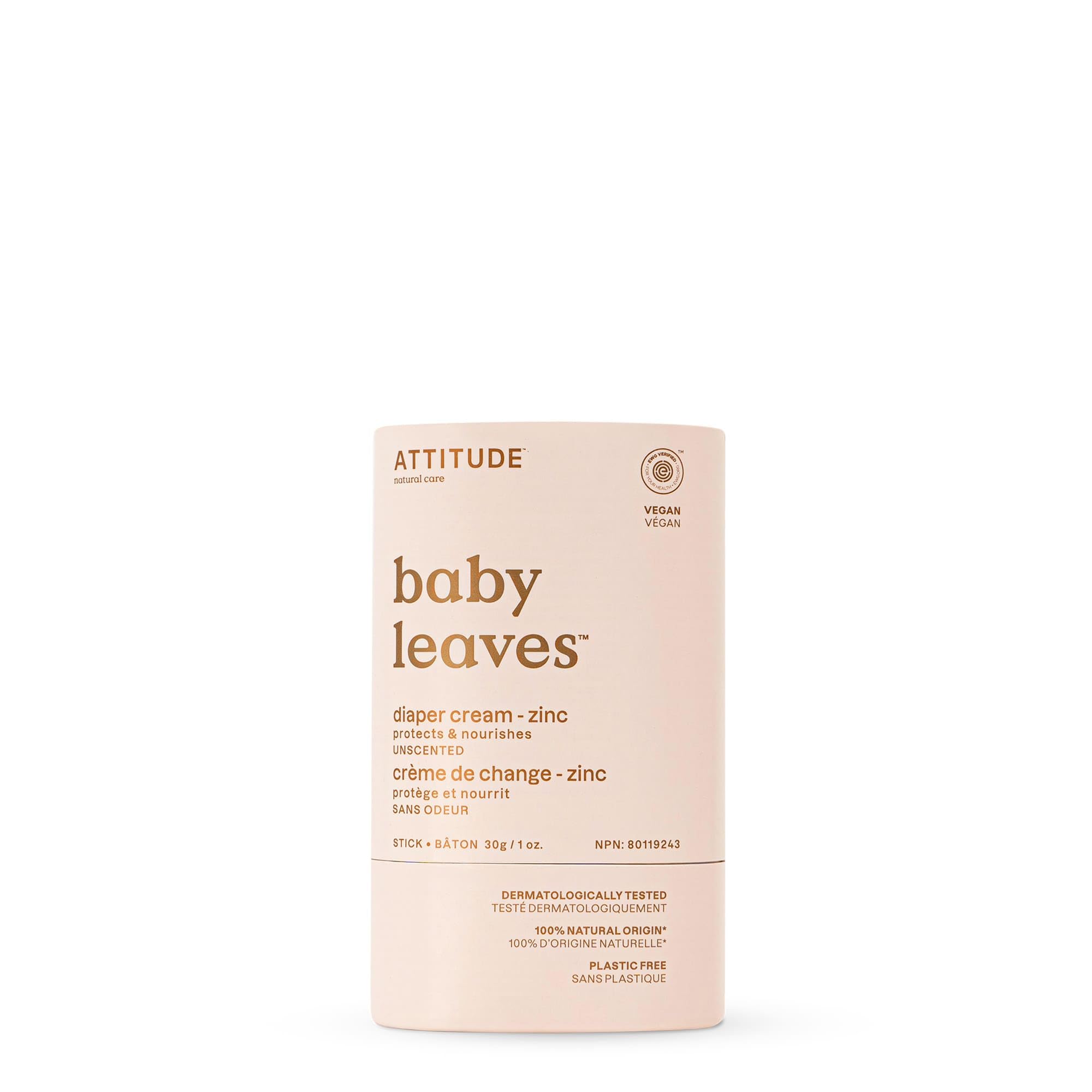 Crema Para Pañales Attitude, Sin Plástico Y Zinc, Para Bebés, 30 Ml - Venta Internacional.