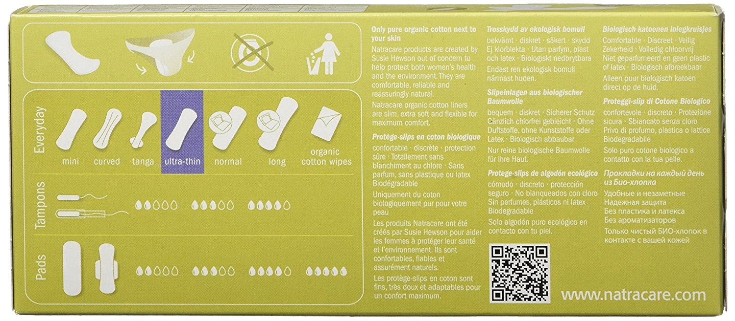 Foto 3 pulgar | Protectores De Braguitas Natracare De Algodón Orgánico Ultrafinos X22 - Venta Internacional.