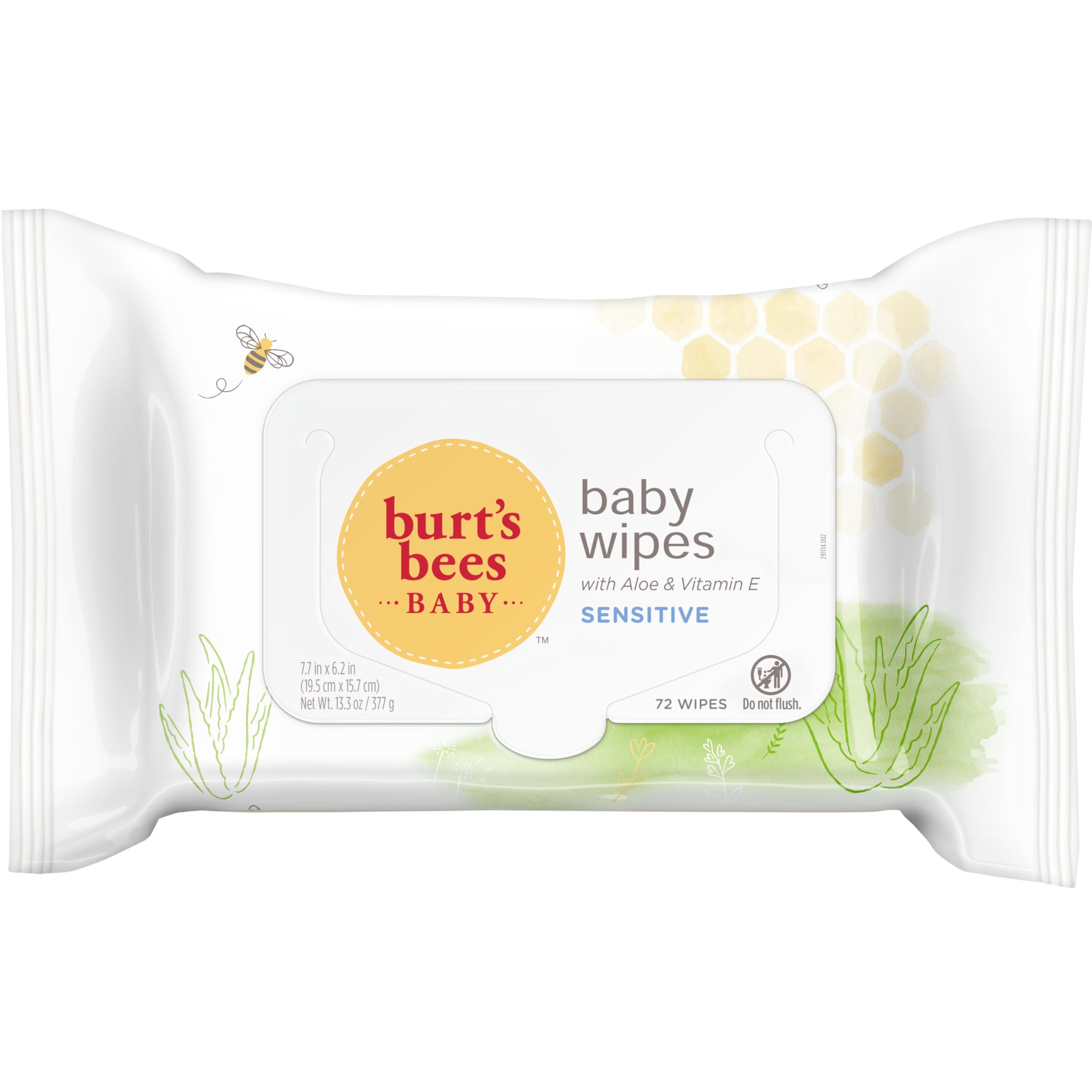 Toallitas Para Bebés Burt's Bees, Sin Perfume, Naturales, Con Aloe, 72 Toallitas - Venta Internacional.