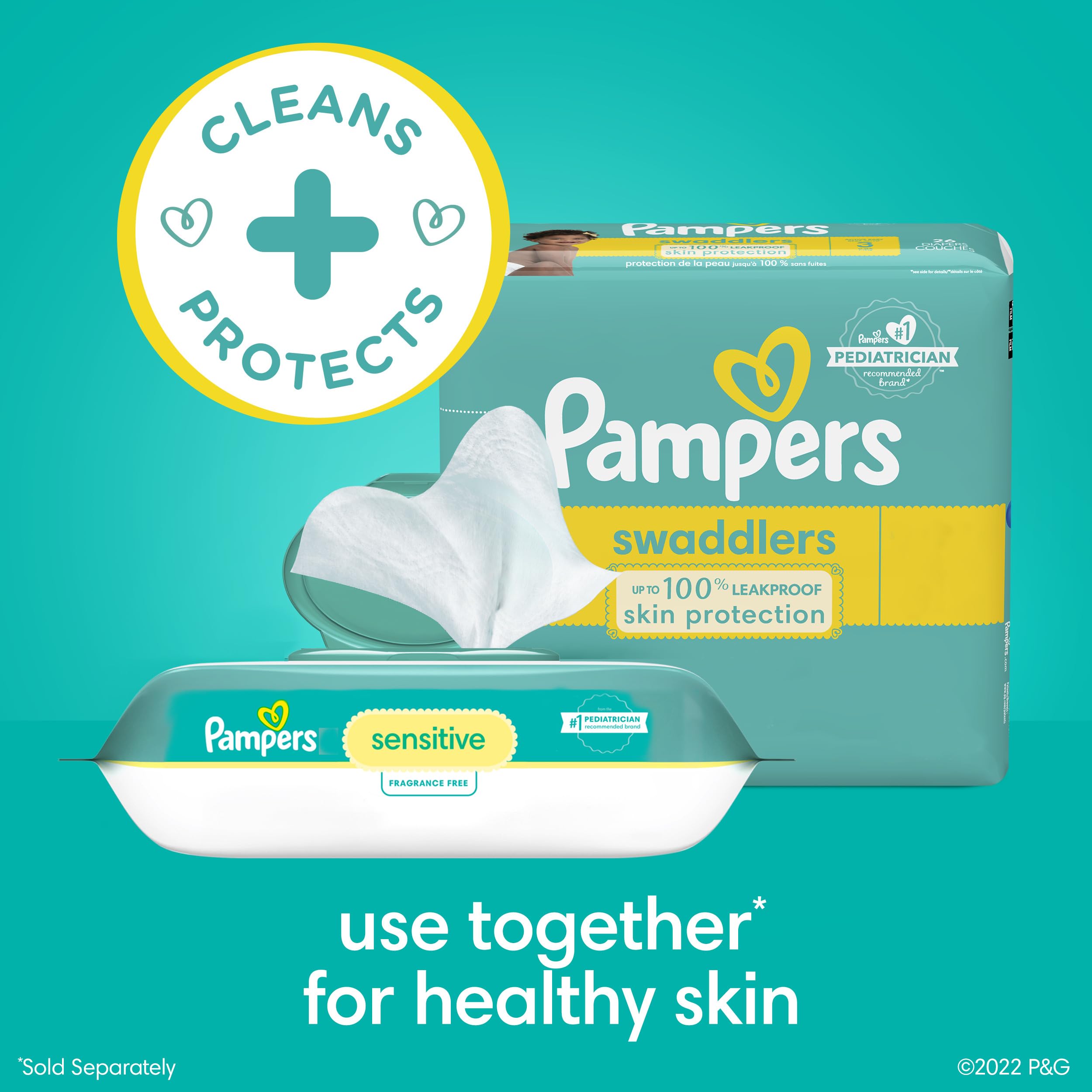 Foto 6 | Toallitas Para Bebés Pampers Sensitive A Base De Agua 1344 - Venta Internacional.