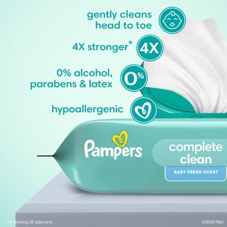 Foto 2 | Toallitas Para Bebés Pampers Baby Clean Baby Fresh Scented 72 Toallitas - Venta Internacional.