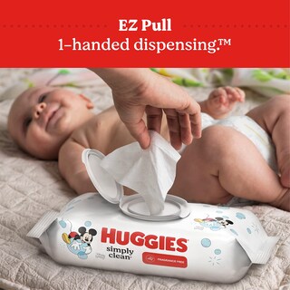 Foto 4 | Toallitas Para Bebés Huggies Simply Clean, Sin Fragancia, 64 Toallitas - Venta Internacional.