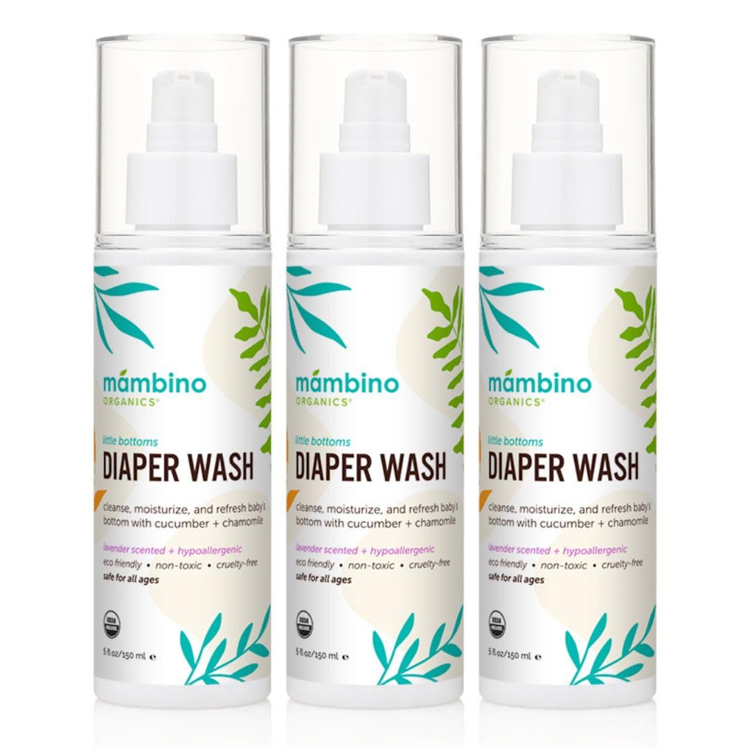Limpiador De Pañales Mambino Organics, 150 Ml, Paquete De 3 Unidades, Para Piel Sensible - Venta Internacional.