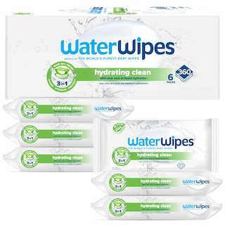 Foto 1 | Toallitas Para Bebés Waterwipes Hydrating Clean, 99% A Base De Agua, 360 Unidades - Venta Internacional.
