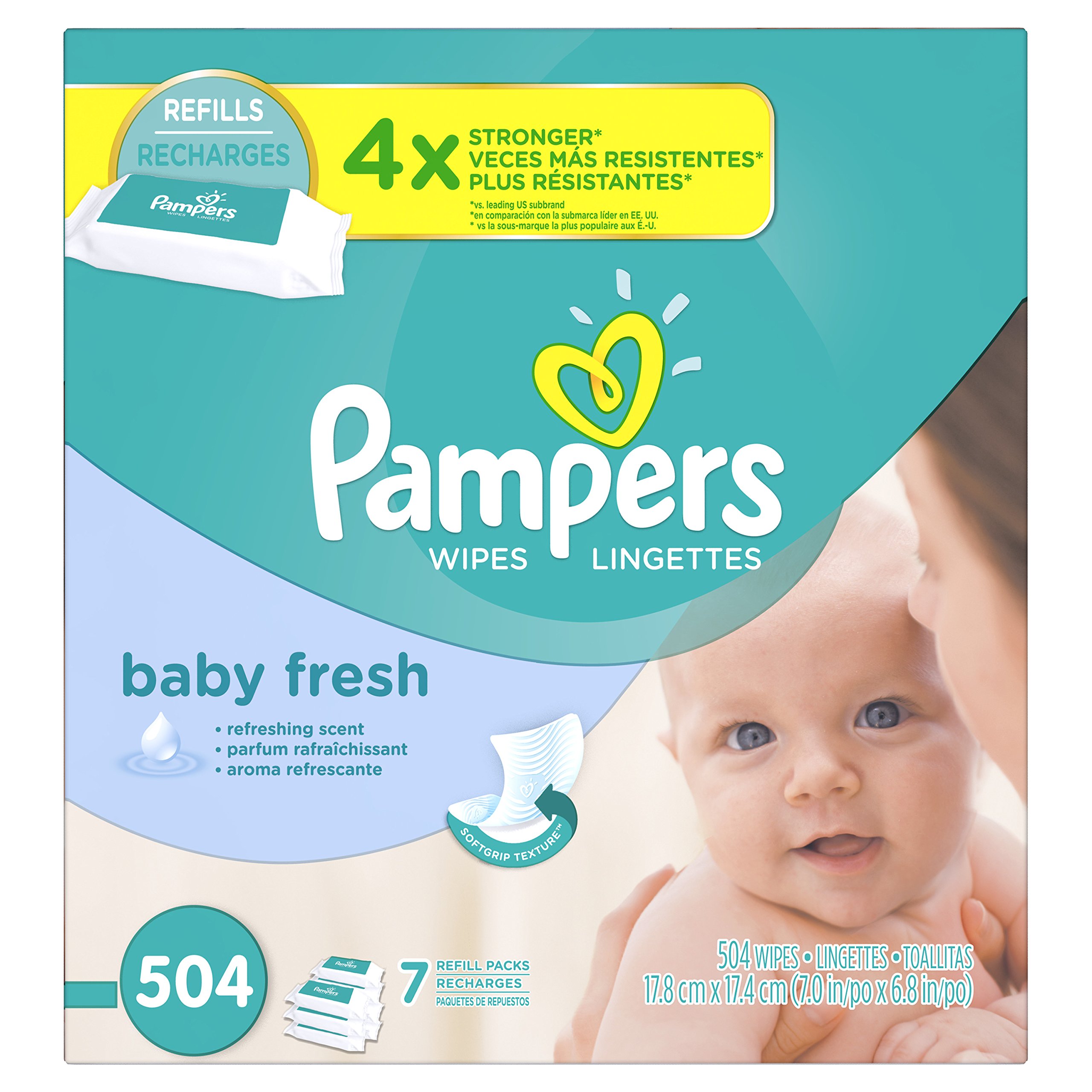 Foto 2 pulgar | Toallitas Pampers Baby Fresh Water, 7 Paquetes De Recambio, 504 Unidades - Venta Internacional.