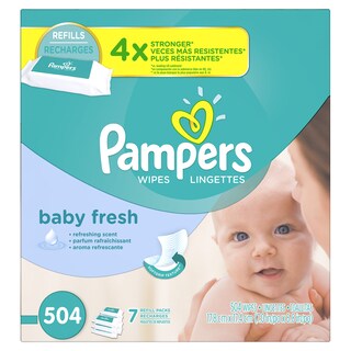 Foto 1 | Toallitas Pampers Baby Fresh Water, 7 Paquetes De Recambio, 504 Unidades - Venta Internacional.