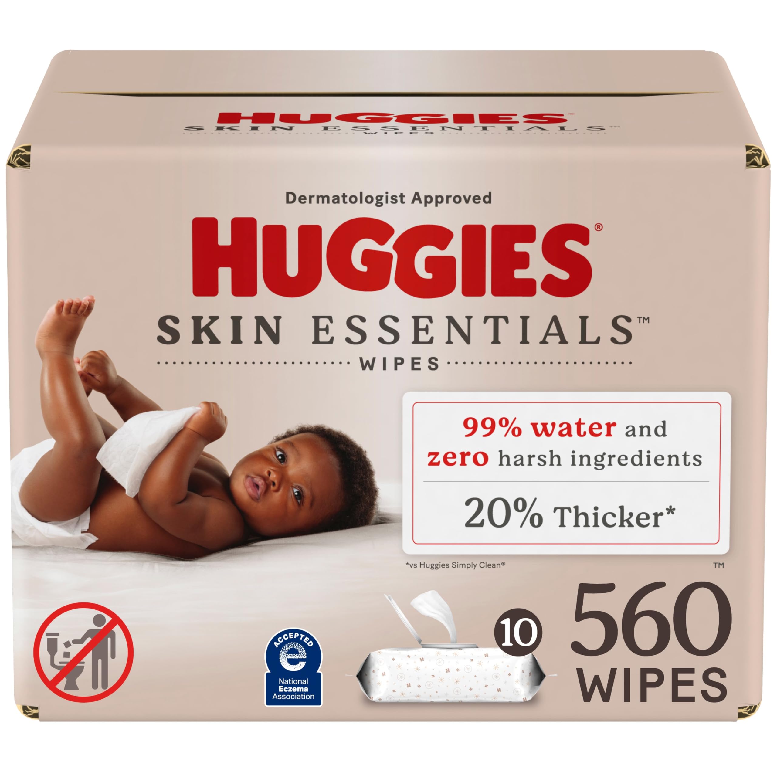 Toallitas Húmedas Huggies Skin Essentials 99% De Agua 560 Toallitas - Venta Internacional.