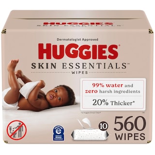 Foto 1 | Toallitas Húmedas Huggies Skin Essentials 99% De Agua 560 Toallitas - Venta Internacional.