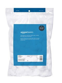 Foto 2 | Bolas De Algodón Amazon Basics, 200 Unidades, 100% Algodón, Hipoalergénicas - Venta Internacional.