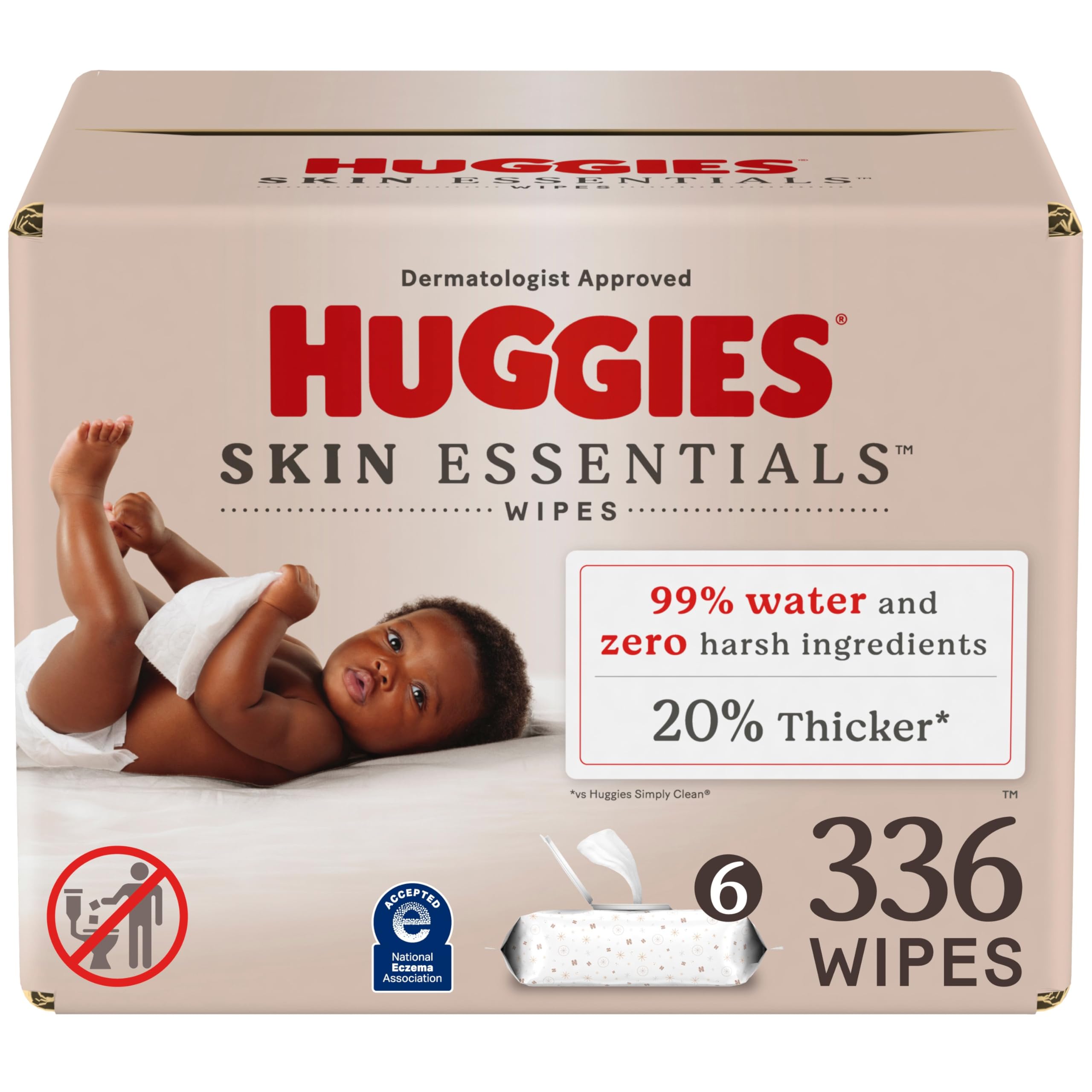 Toallitas Húmedas Huggies Skin Essentials Con 99% De Agua, 336 Unidades - Venta Internacional.