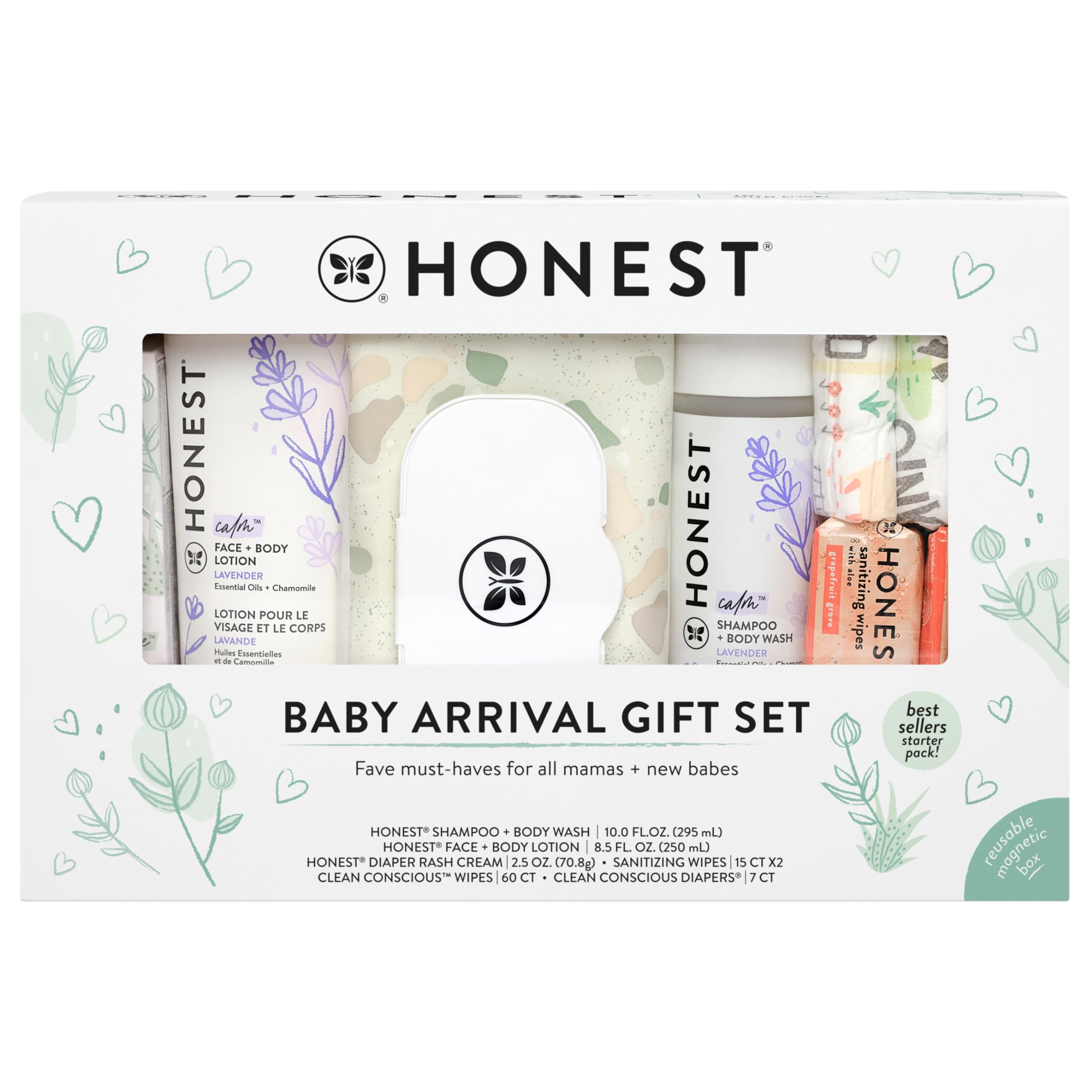 Set De Regalo Para Recién Nacidos The Honest Company Con Pañales Para Recién Nacidos - Venta Internacional.