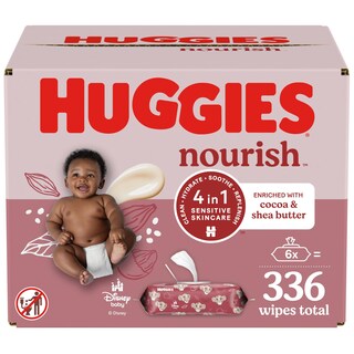 Foto 1 | Toallitas Húmedas Huggies Nourish Scented 336 Toallitas Para Bebés (6 Paquetes) - Venta Internacional.