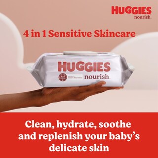 Foto 2 | Toallitas Húmedas Huggies Nourish Scented 336 Toallitas Para Bebés (6 Paquetes) - Venta Internacional.