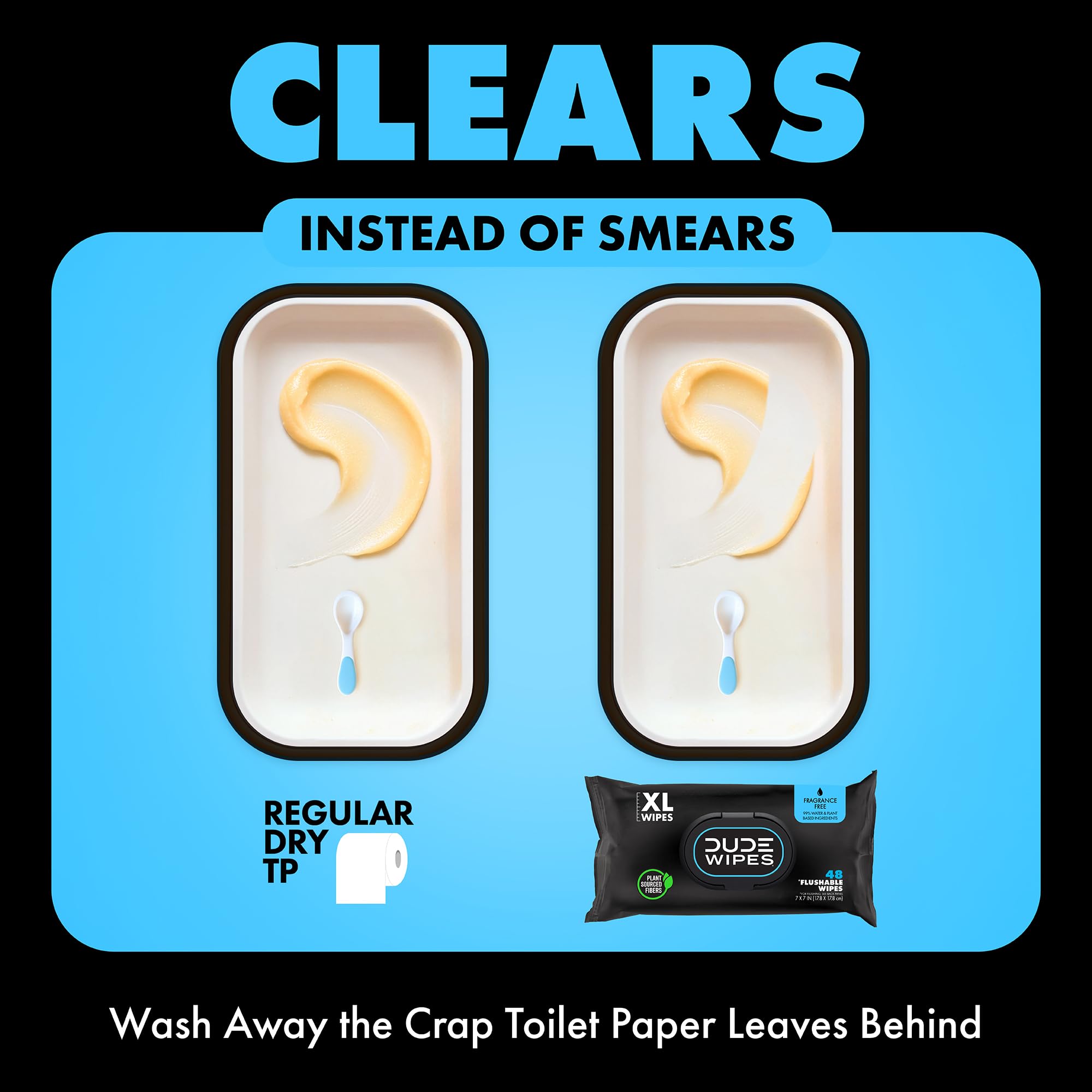 Foto 3 pulgar | Baby Wipes Dude Flushable, Sin Perfume, Paquete De 6, 288 Toallitas - Venta Internacional.