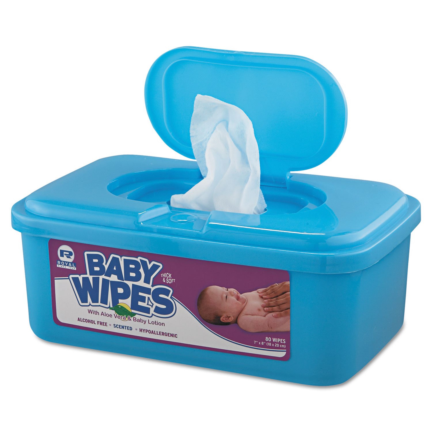 Toallitas Royal Rpbwu80 Para Bebés, 80 Toallitas Blancas, 12 Cajas - Venta Internacional.