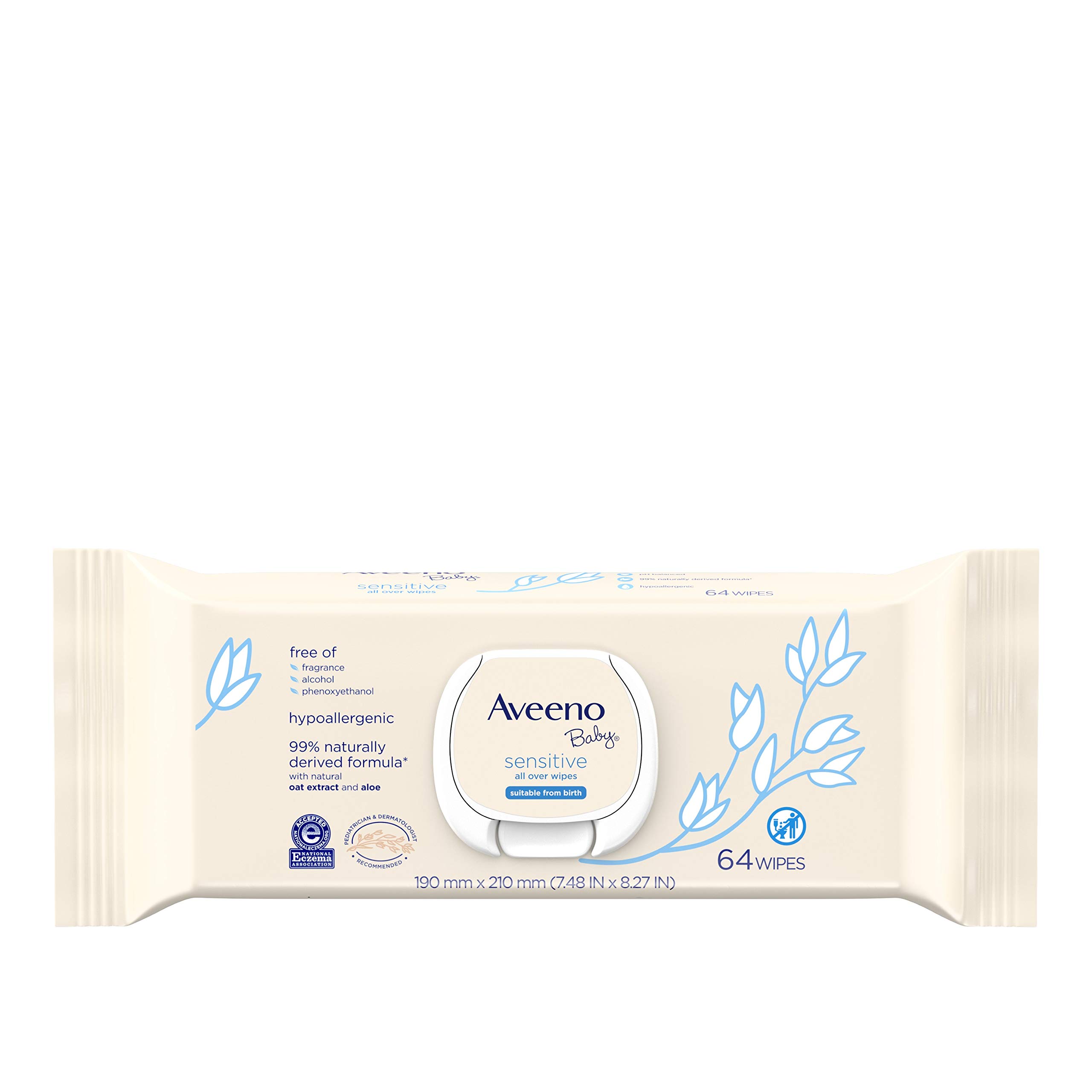Foto 2 pulgar | Toallitas Para Bebés Aveeno Baby Sensitive All Over 64 Unidades X Paquete De 2 - Venta Internacional.