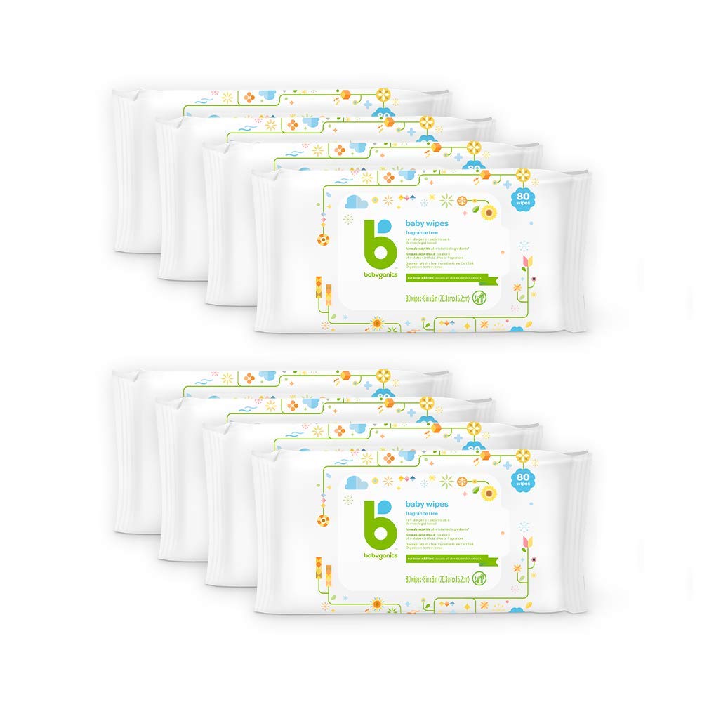 Toallitas Para Pañales Babyganics, Sin Perfume, 640 Unidades, A Base De Plantas - Venta Internacional.