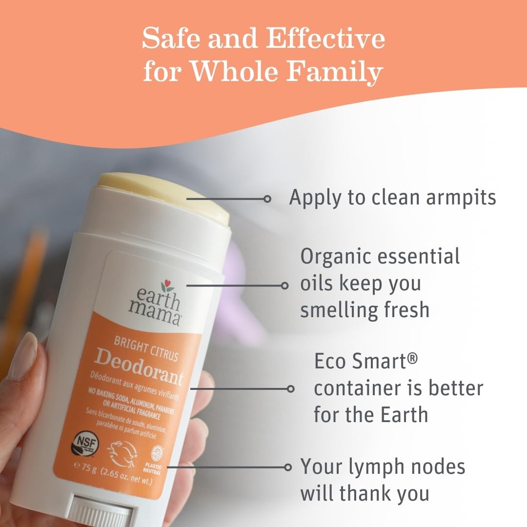 Foto 2 | Desodorante Earth Mama Bright Citrus, 78 Ml, Seguro Para Pieles Sensibles - Venta Internacional.