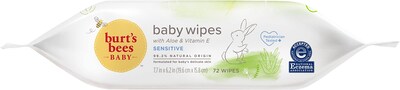 Foto 5 | Toallitas Para Bebés Burt's Bees Sin Cloro, 72 Unidades (paquete De 1) - Venta Internacional.