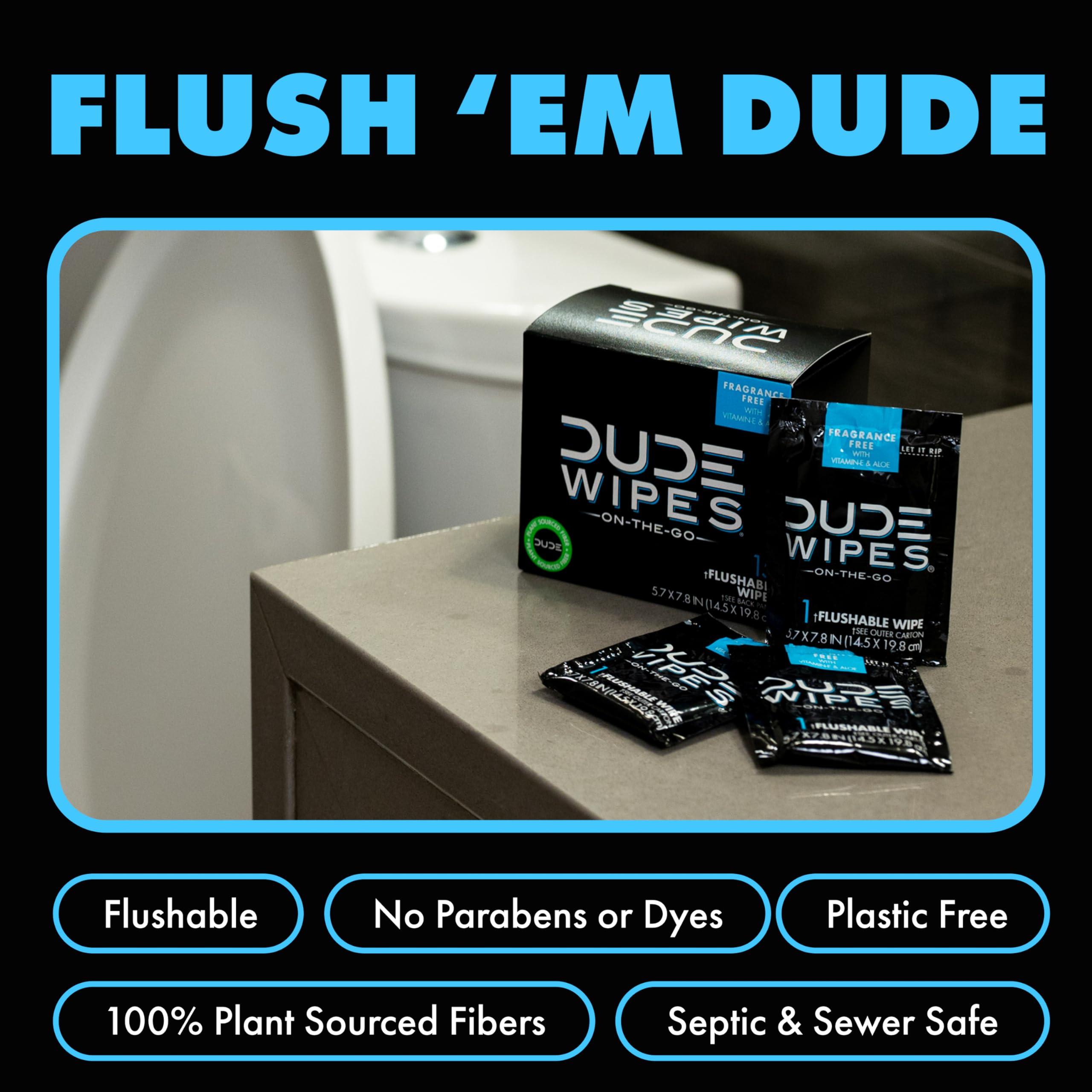 Foto 3 | Toallitas Desechables Dude On-the-go 30 Piezas - Venta Internacional