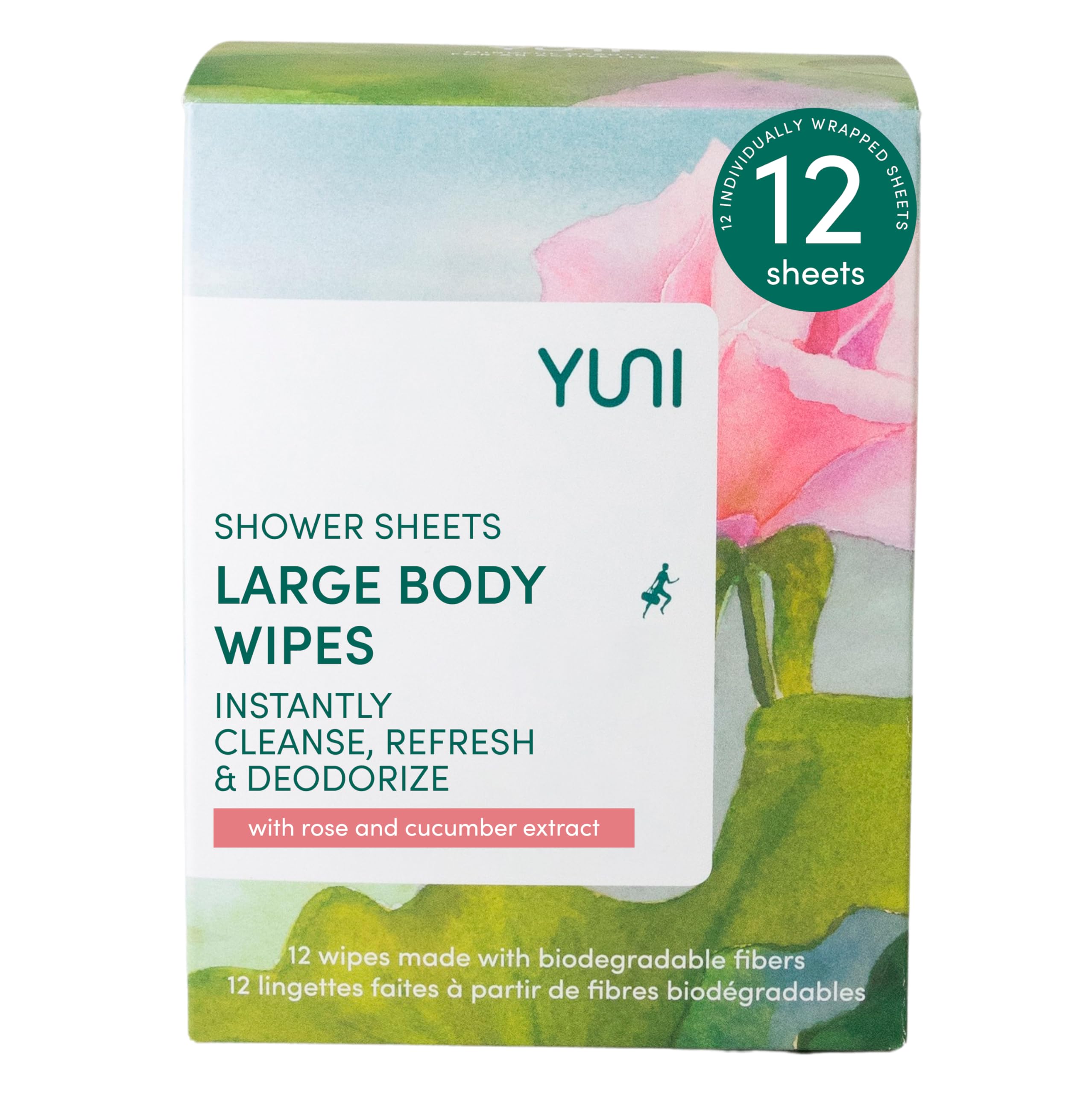 Foto 1 | Toallitas Corporales Yuni Beauty, Tamaño Grande, Aroma A Pepino Rosa, 12 Unidades - Venta Internacional.