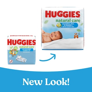 Foto 2 | Toallitas Húmedas Huggies Natural Care Con Pepino Aloe Y Vitamina E - Venta Internacional.