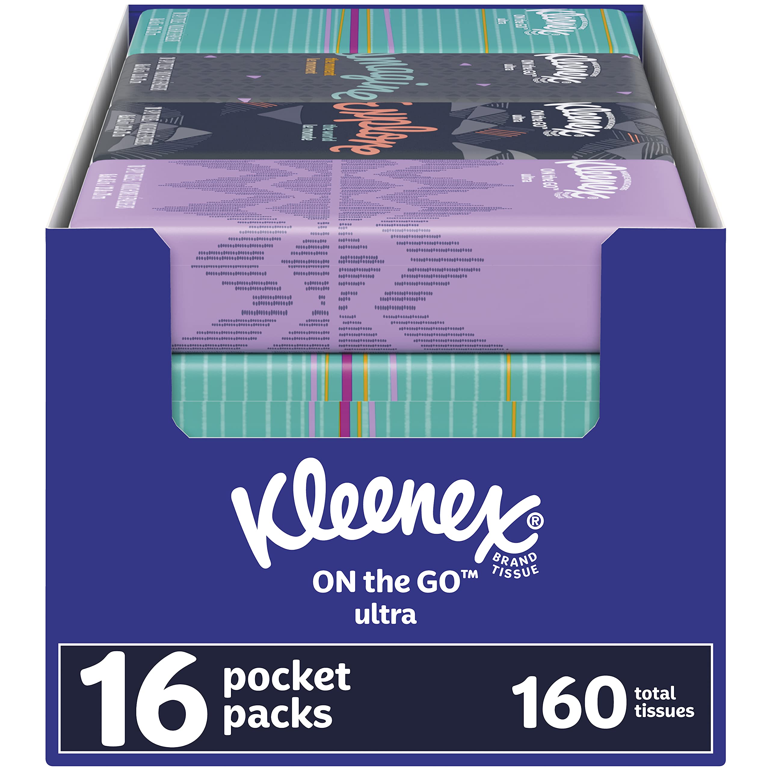 Foto 2 pulgar | Pañuelos Faciales Kleenex On-the-go De 3 Capas  160 Pañuelos  16 Paquetes - Venta Internacional.