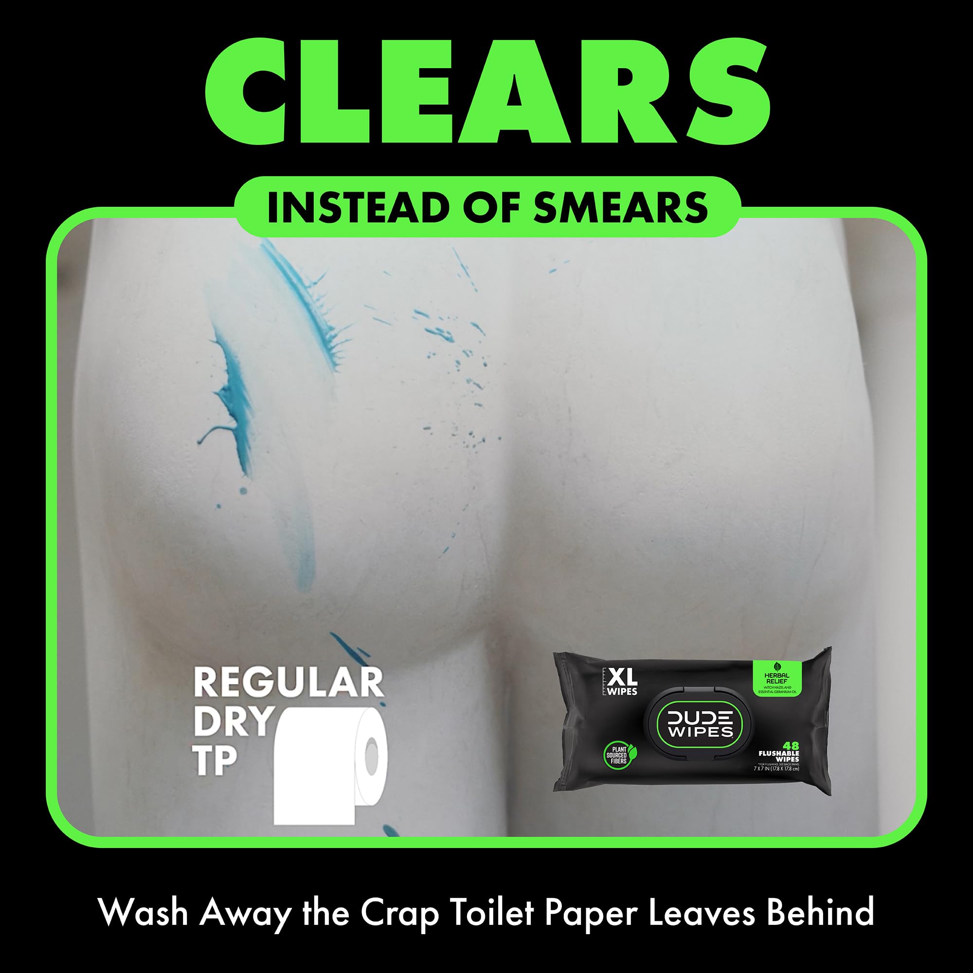Foto 3 pulgar | Toallitas Desechables Dude Wipes Herbal Relief  Paquete De 6  288 Toallitas - Venta Internacional.