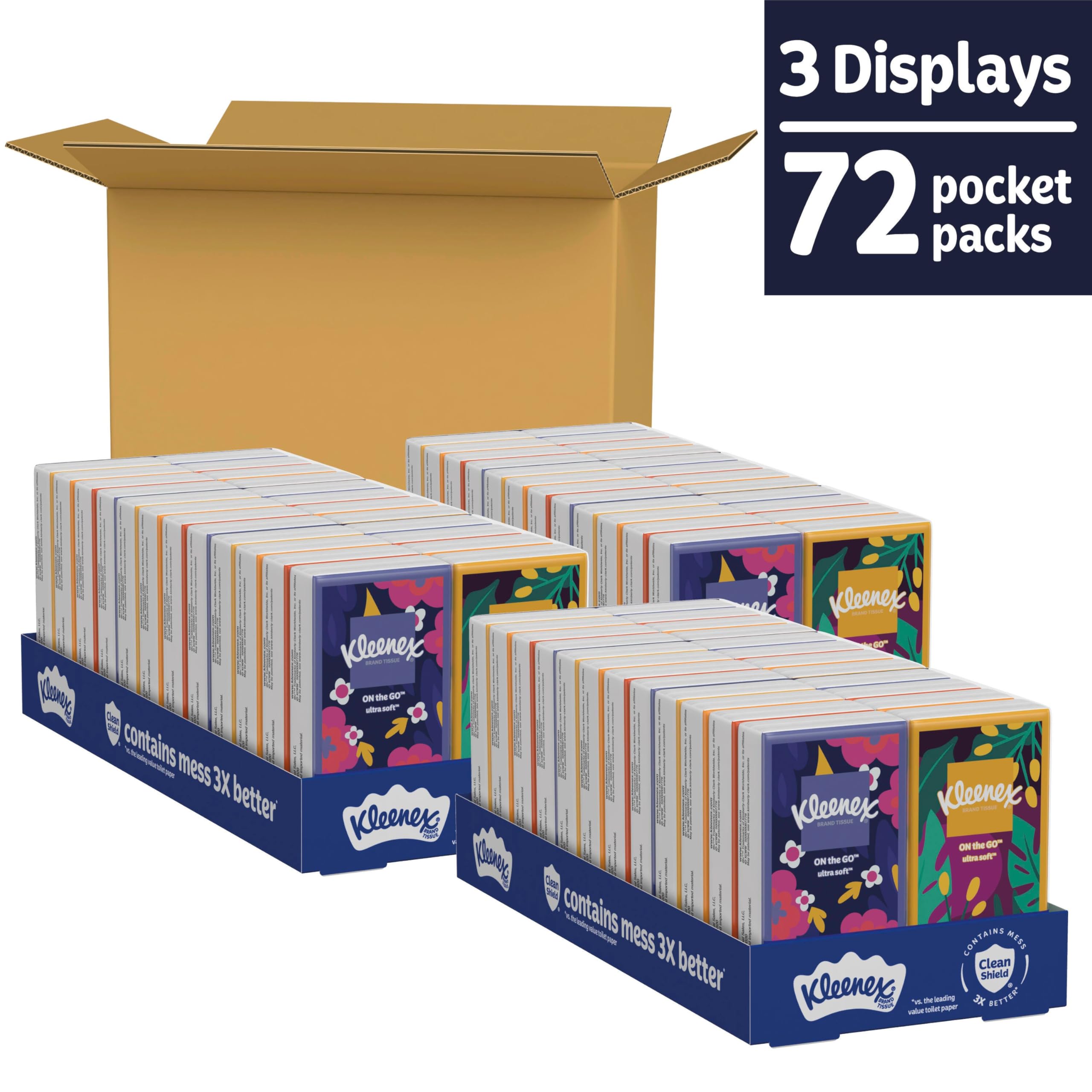 Foto 2 | Pañuelos Faciales Kleenex On-the-go De 3 Capas  720 Pañuelos En Total - Venta Internacional.
