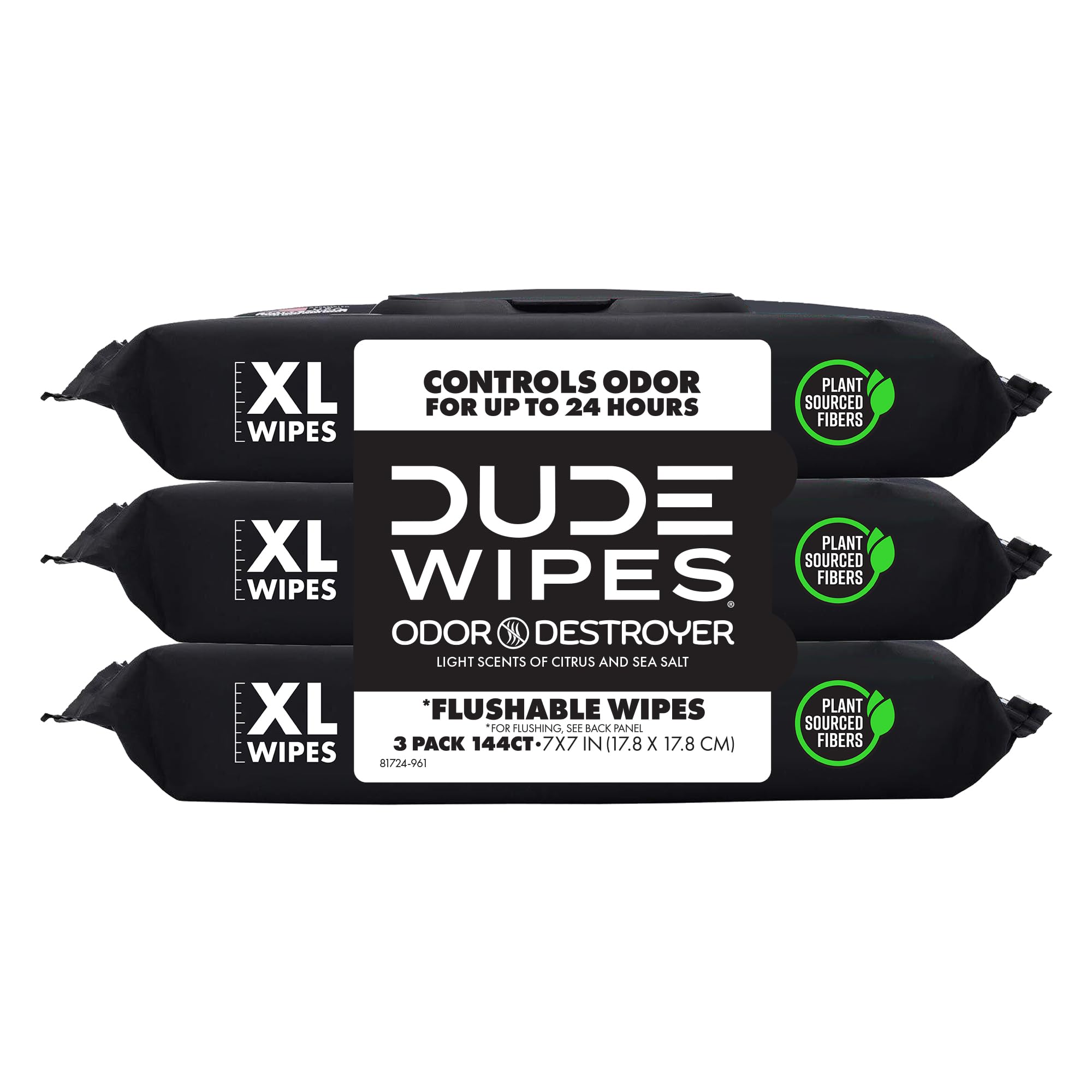 Foto 2 pulgar | Toallitas Desechables Dude Wipes Odor Destroyer Xl  Paquete De 3 Unidades  144 - Venta Internacional.