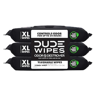 Foto 1 | Toallitas Desechables Dude Wipes Odor Destroyer Xl Paquete De 3 Unidades 144 - Venta Internacional.