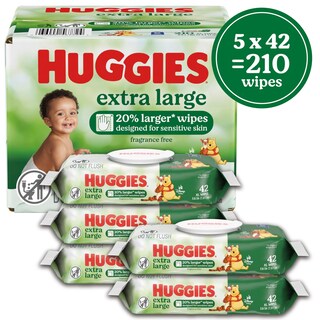 Foto 2 | Toallitas Húmedas Huggies Extra Grandes Sin Perfume 210 Toallitas - Venta Internacional.