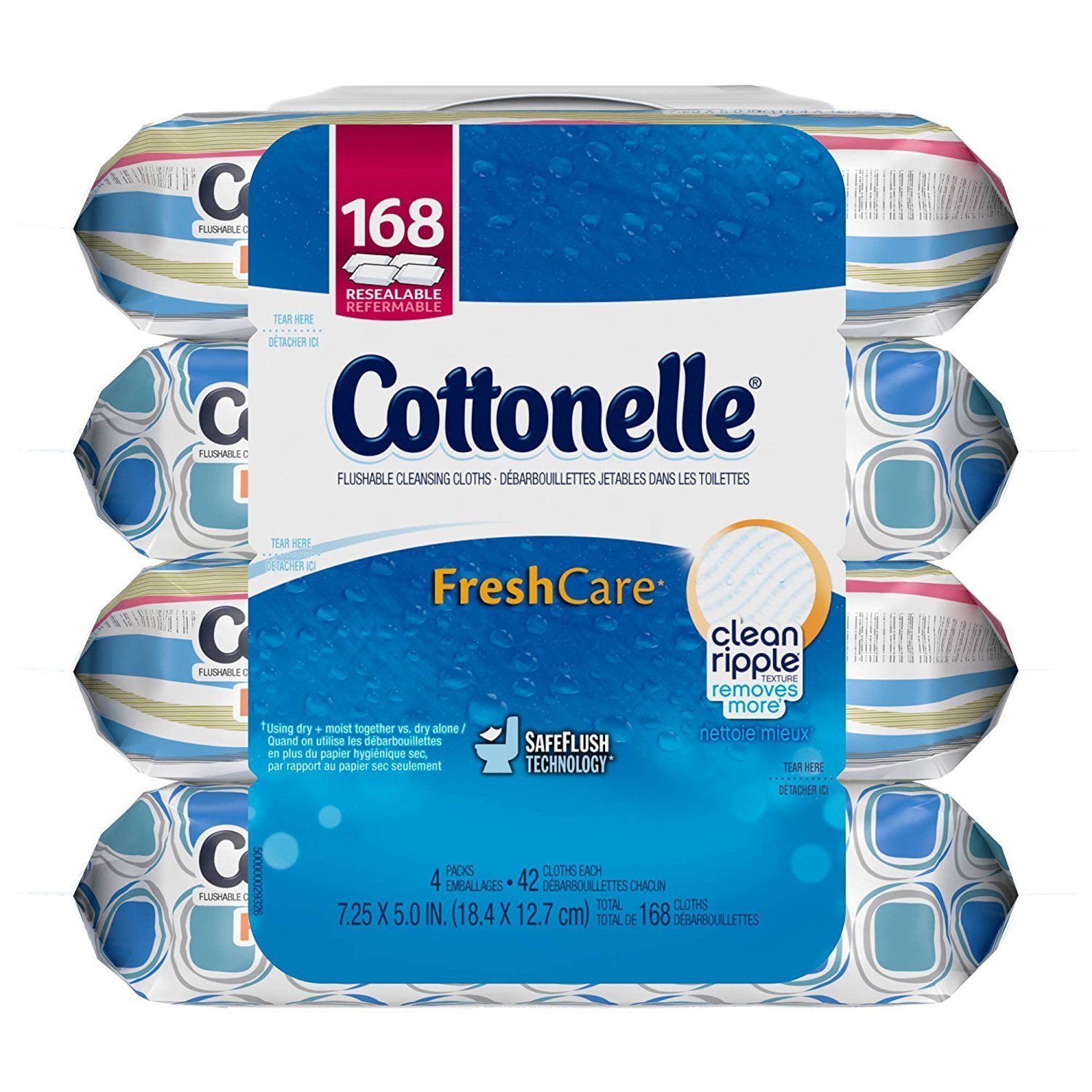Foto 3 pulgar | Paños Limpiadores Desechables Cottonelle Freshcare 168 Wipes - Venta Internacional.