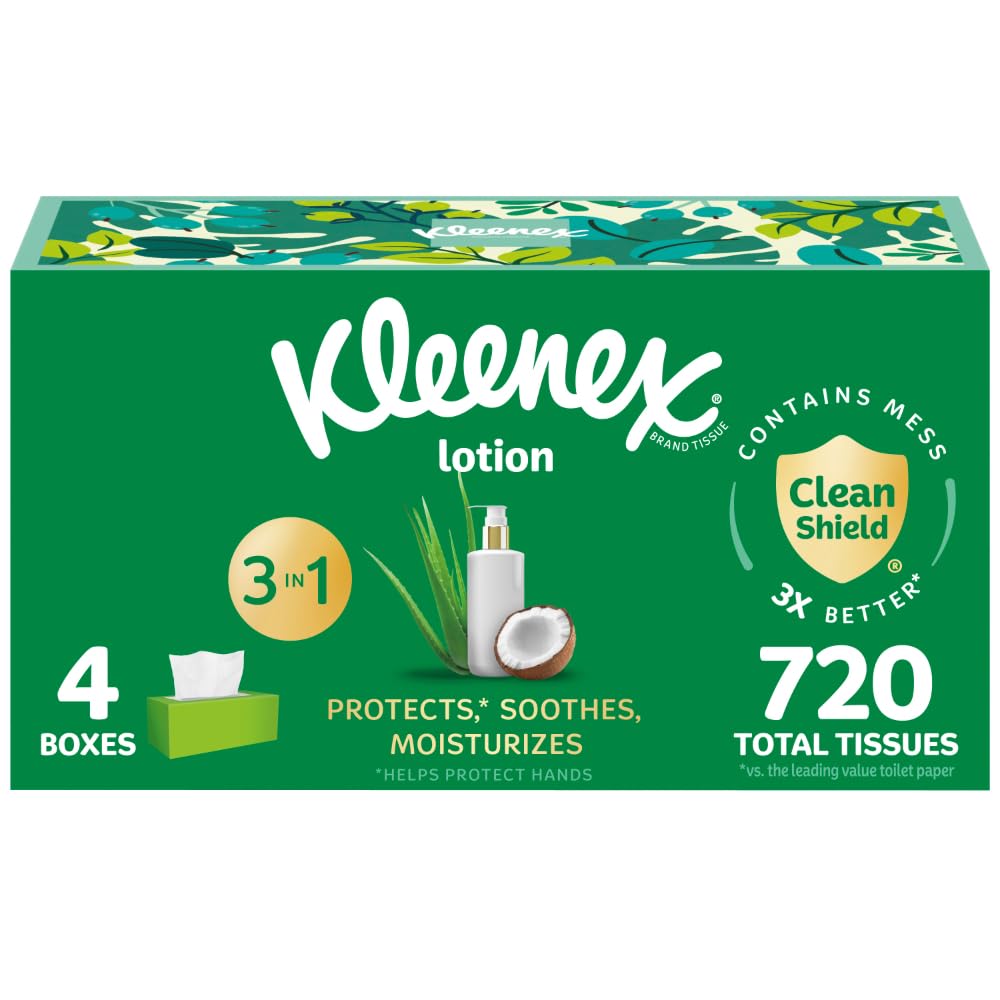 Foto 2 pulgar | Loción Kleenex Facial Tissue Con Aceite De Coco  3 Capas  720 Pañuelos - Venta Internacional.