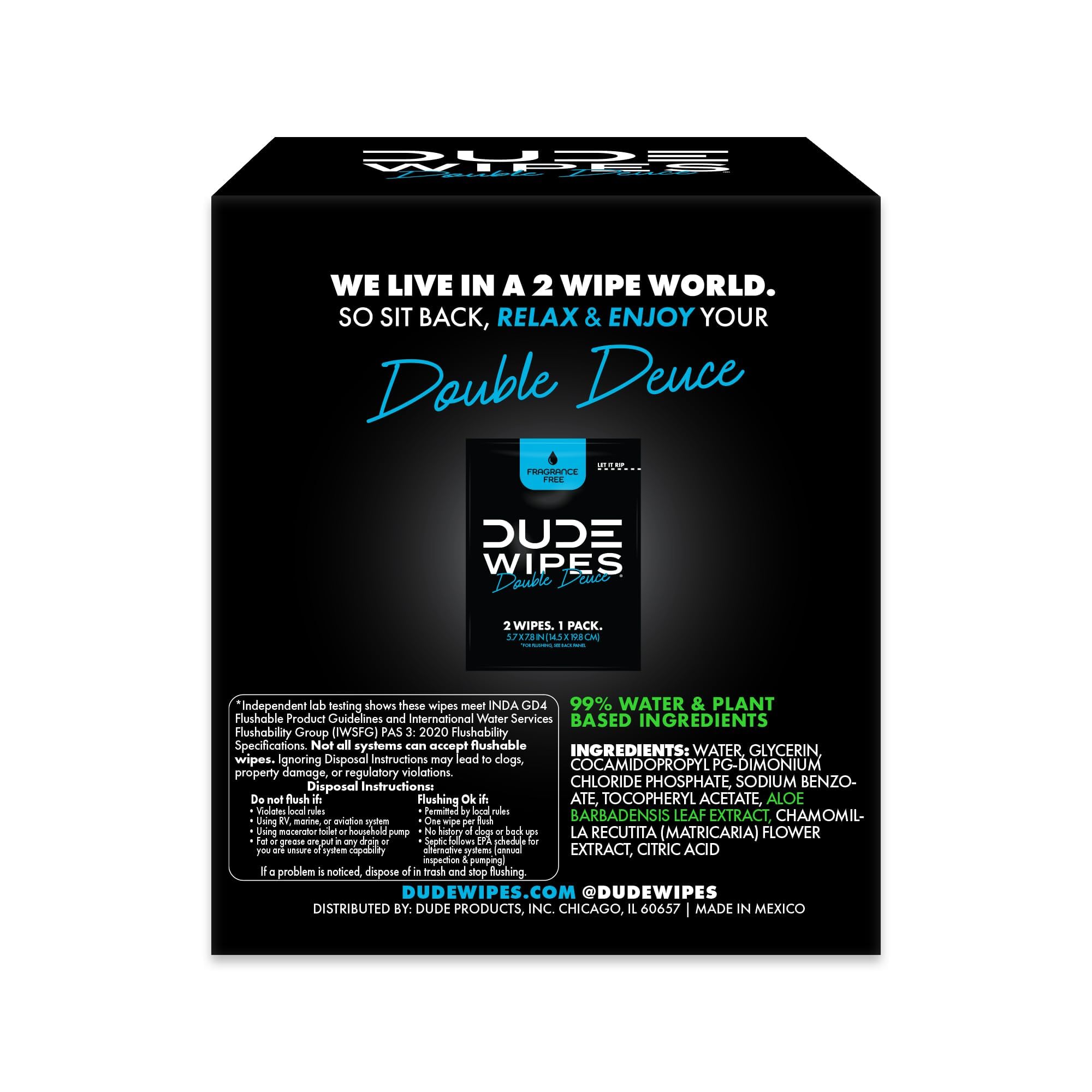Foto 8 pulgar | Toallitas Desechables Dude Double Deuce  Paquete De 2  80 Toallitas Sin Perfume - Venta Internacional.
