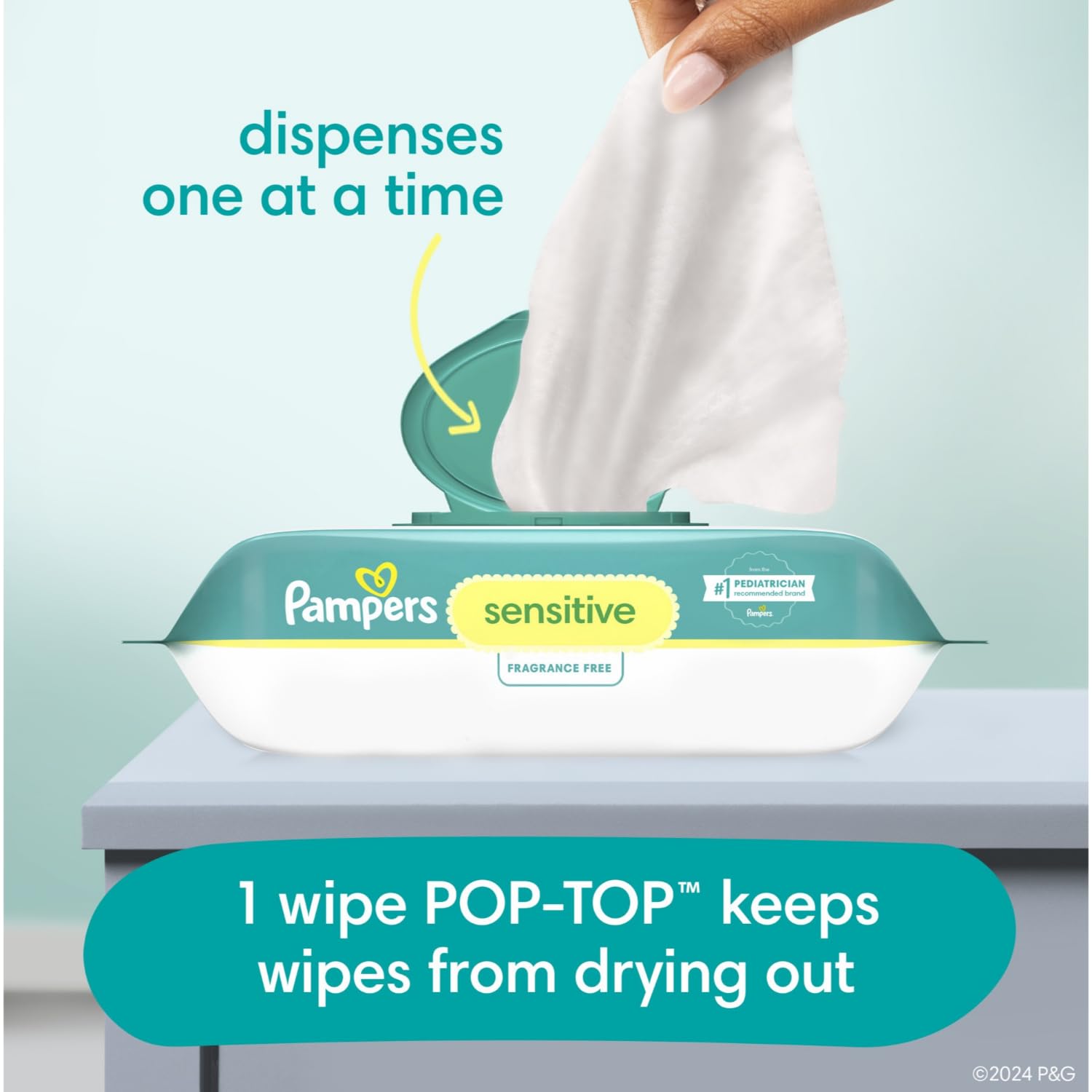 Foto 7 | Toallitas Para Bebés Pampers Sensitive A Base De Agua  3 Paquetes De Recambio - Venta Internacional.