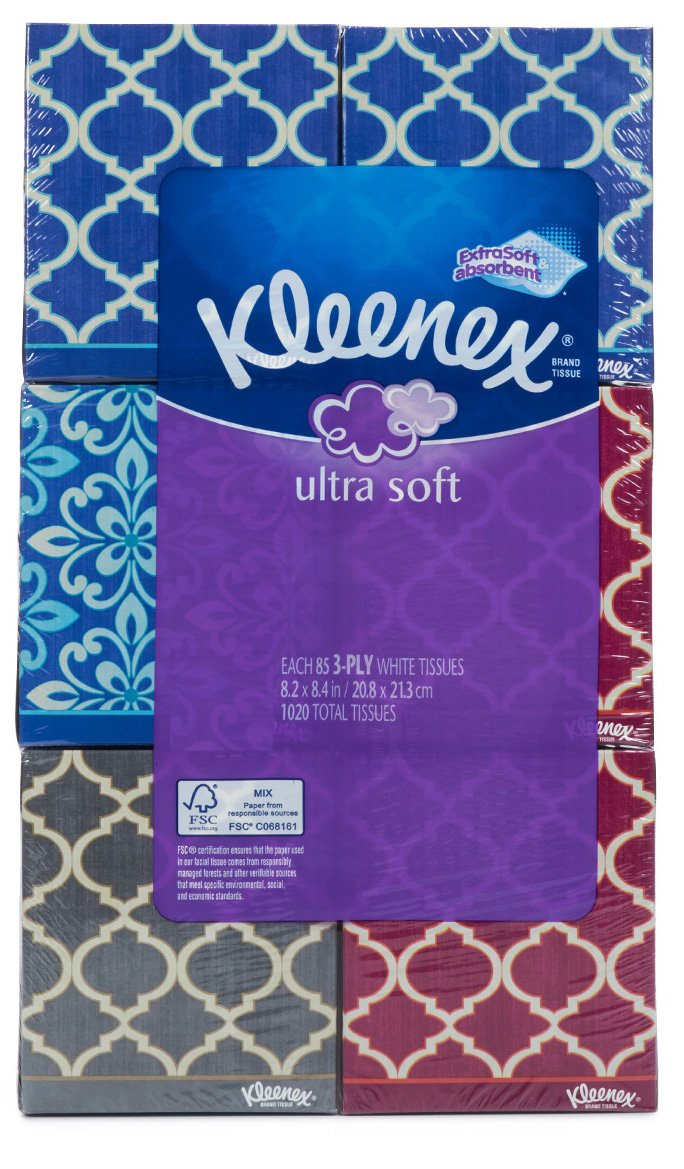 Foto 2 pulgar | Paquete De Sábanas Tissue Kleenex Ultra Soft De 3 Capas  6 X 85 - Venta Internacional.