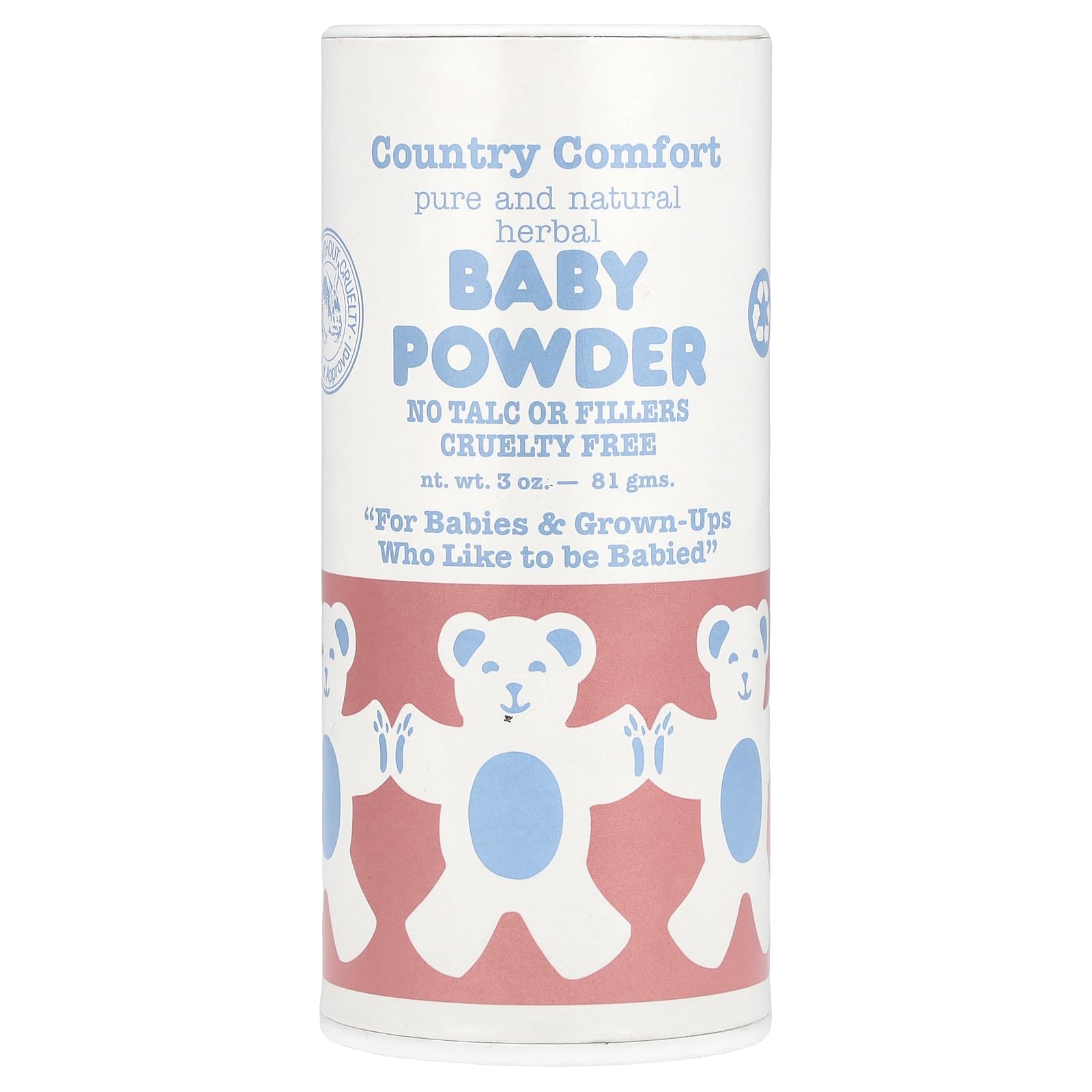 Polvo Para Bebés Country Comfort A Base De Hierbas Puras Y Naturales  90 Ml - Venta Internacional.
