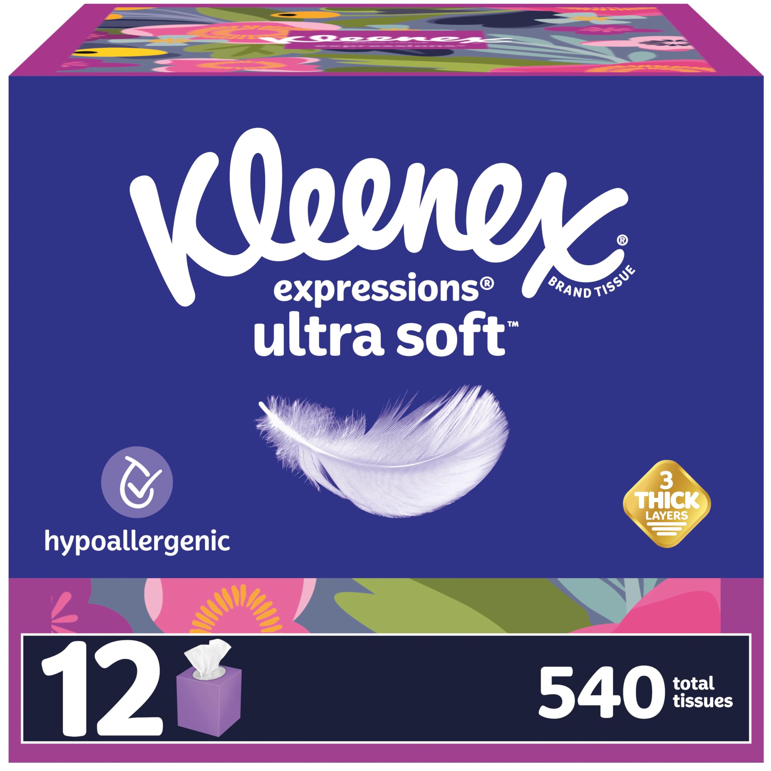 Pañuelos Faciales Kleenex Expressions Ultra Soft 540 Pañuelos - Venta Internacional.