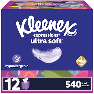 Foto 1 | Pañuelos Faciales Kleenex Expressions Ultra Soft 540 Pañuelos - Venta Internacional.
