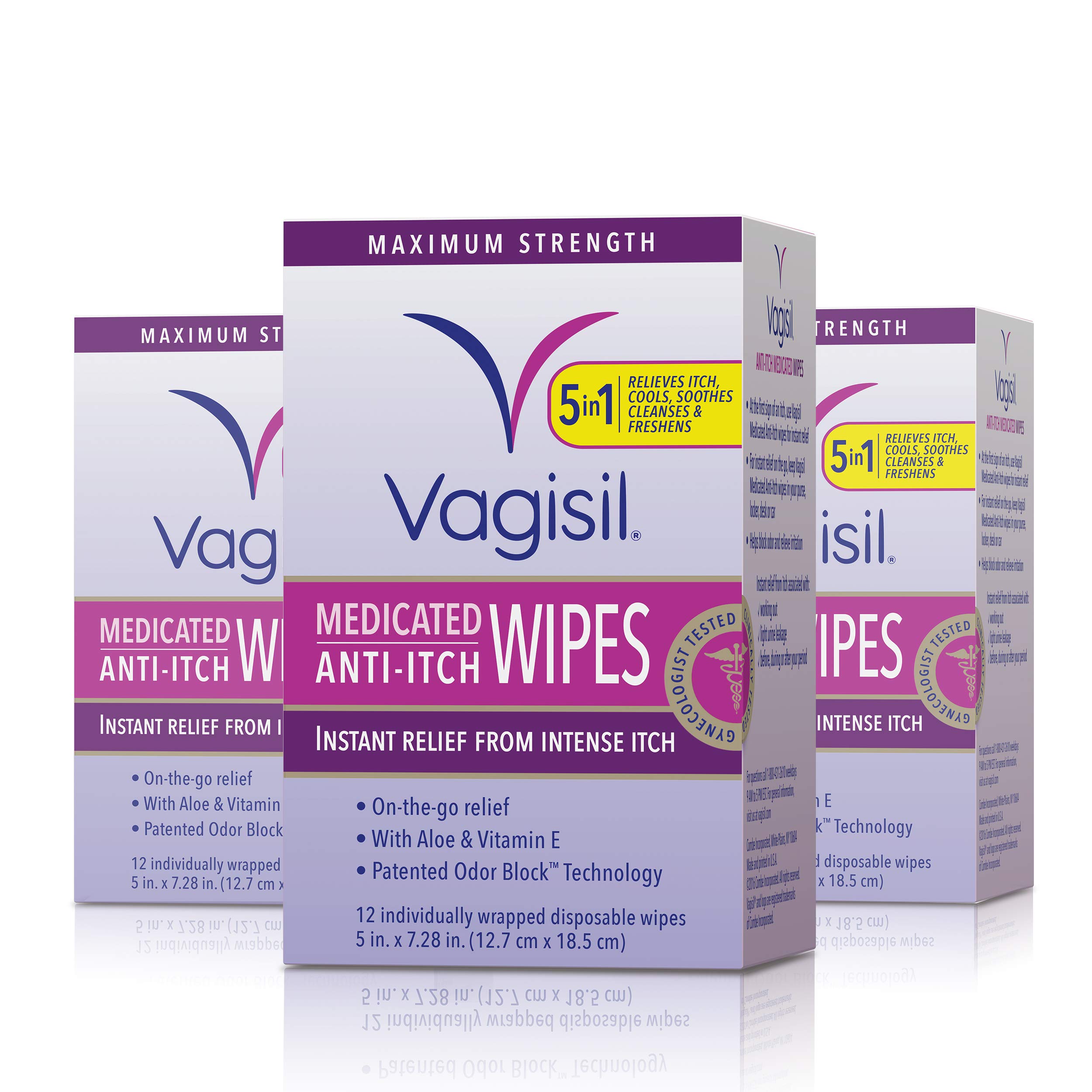 Toallitas Íntimas Femeninas Vagisil Anti-picazón Medicada X36 - Venta Internacional.