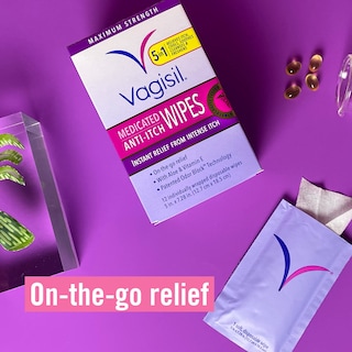 Foto 4 | Toallitas Íntimas Femeninas Vagisil Anti-picazón Medicada X36 - Venta Internacional.