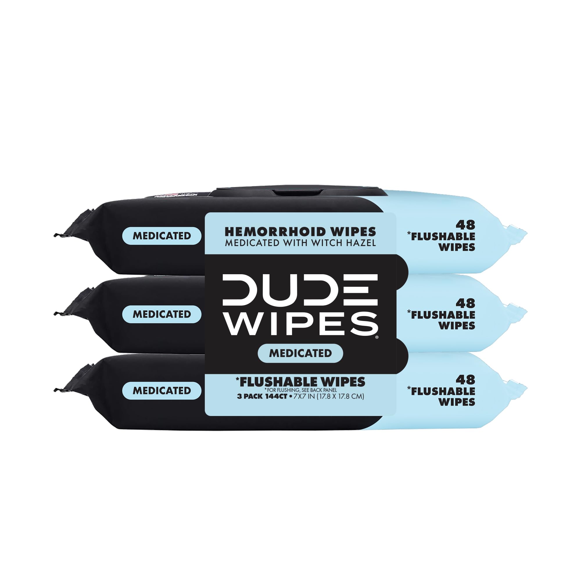 Toallitas Desechables Dude Medication Witch Hazel  Paquete De 3 Unidades  144 - Venta Internacional.