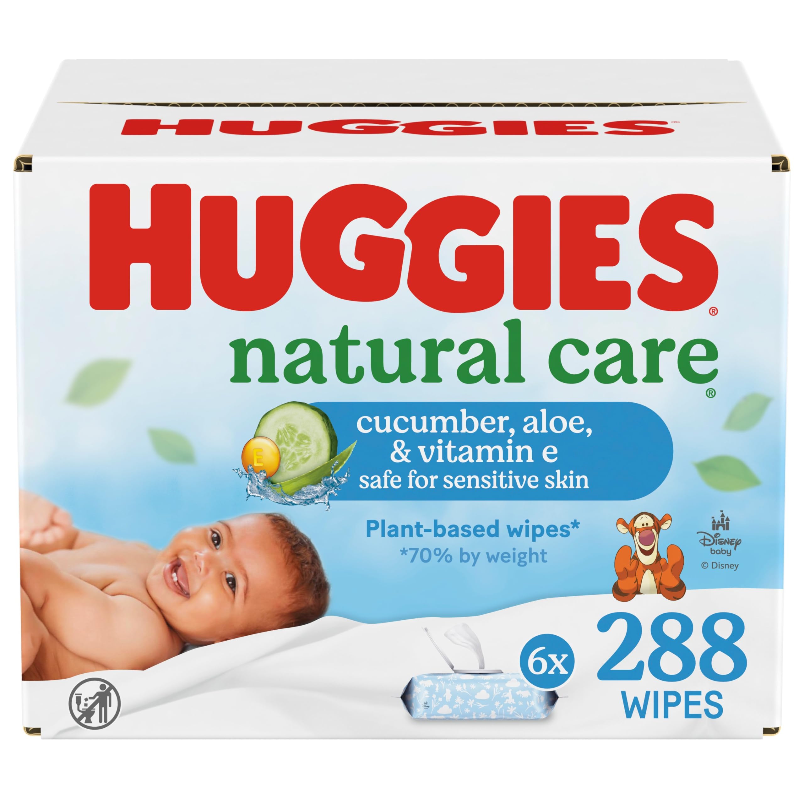 Toallitas Húmedas Huggies Natural Care Con Pepino  Aloe Y Vitamina E - Venta Internacional.