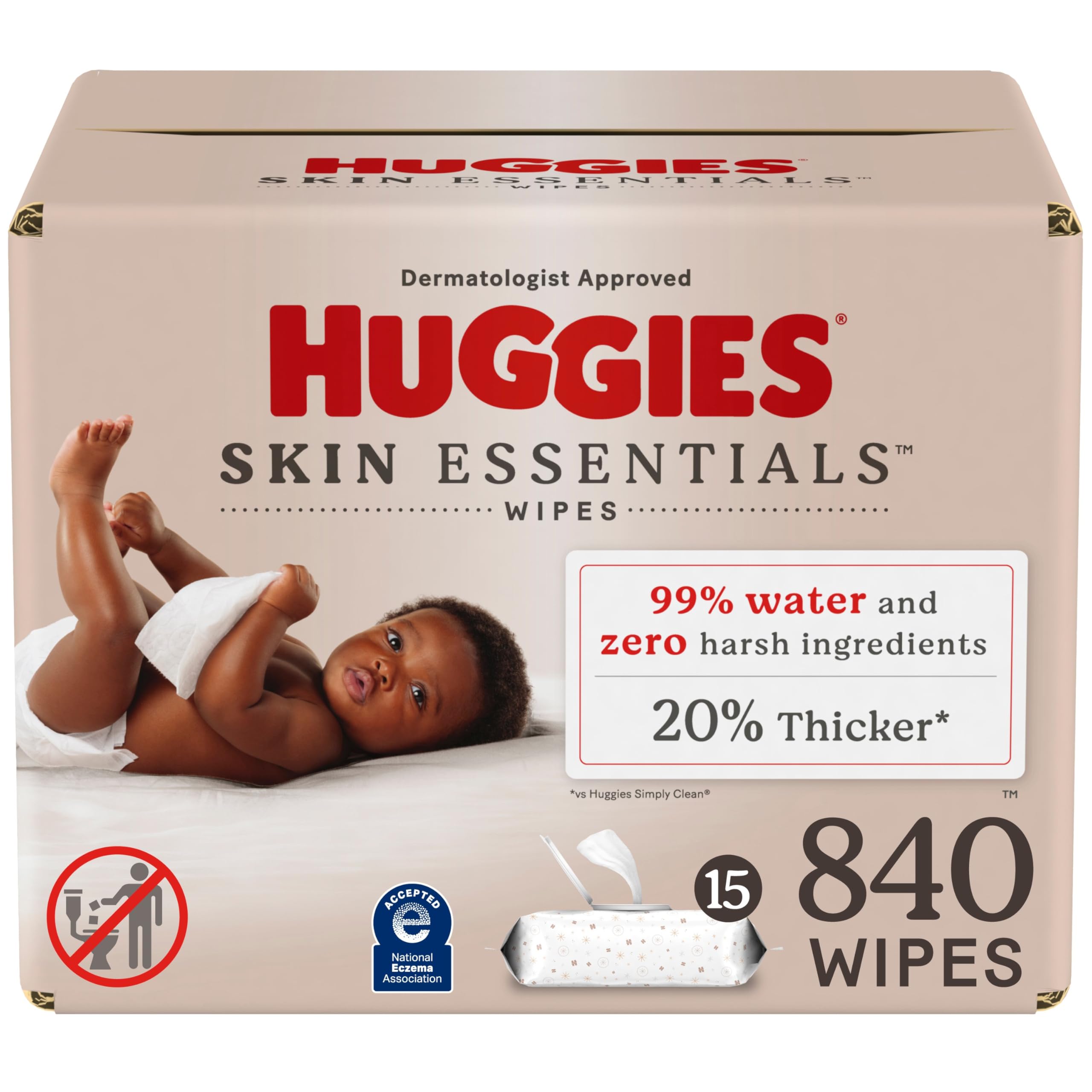 Toallitas Húmedas Huggies Skin Essentials 99% De Agua 840 Toallitas - Venta Internacional.